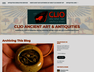 clioantiquities.wordpress.com screenshot