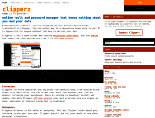 clipperz.com screenshot