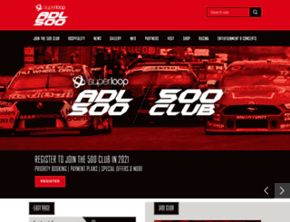 clipsal500.com.au screenshot
