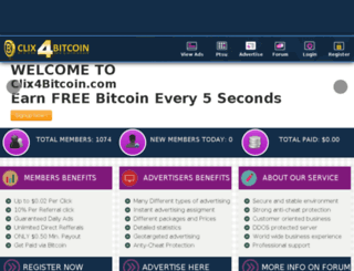 clix4bitcoin.com screenshot