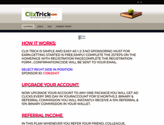 clixtrick.weebly.com screenshot