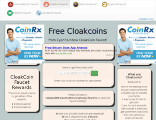 cloakcoin.cyanrainbow.com screenshot
