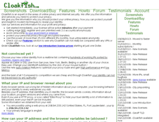 cloakfish.com screenshot