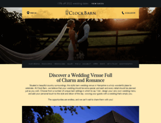 clockbarn-weddings.co.uk screenshot