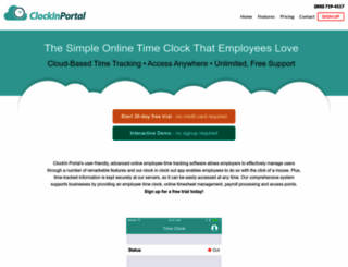 clockinportal.com screenshot