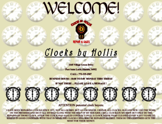 clocksbyhollis.com screenshot