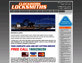clockworklocksmiths.com.au screenshot