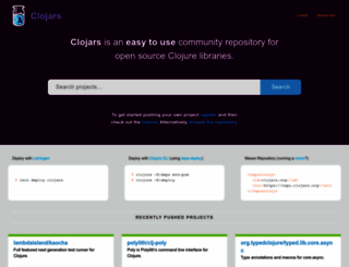 clojars.org screenshot