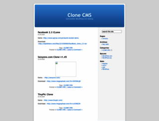 clonecms.wordpress.com screenshot
