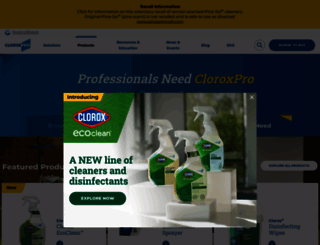 cloroxprofessional.com screenshot