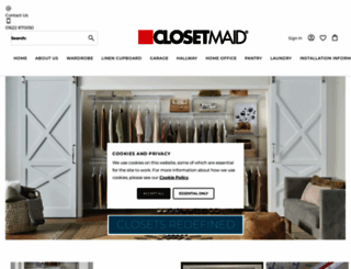 closetmaid.co.uk screenshot