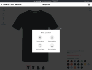 closeup-shirts.spreadshirt.de screenshot