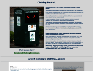 clothingbincult.com screenshot