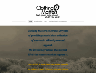 clothingmatters.net screenshot