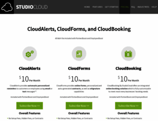 cloudalerts.studiocloud.com screenshot