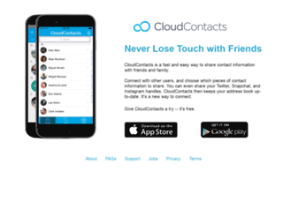 cloudcontacts.com screenshot
