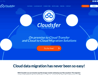 cloudsfer.com screenshot