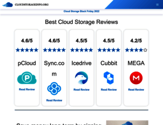 cloudstorageinfo.org screenshot