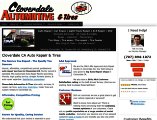 cloverdaleautomotive.com screenshot