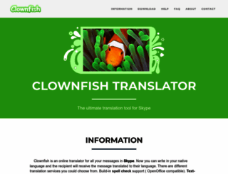 clownfish-translator.com screenshot