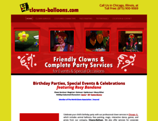 clowns-balloons.com screenshot