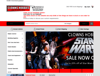 clownshobbies.co.za screenshot