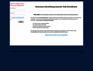 club-enrollment.americanadvertisingawards.com screenshot