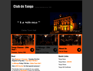 clubdetango.com.au screenshot