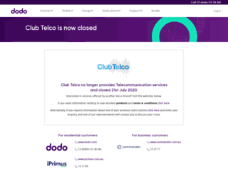 clubtelco.com.au screenshot