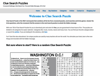 cluesearchpuzzles.com screenshot