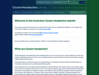 clusterheadaches.com.au screenshot