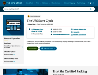 clyde-nc-1460.theupsstorelocal.com screenshot