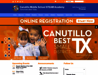 cms.canutillo-isd.org screenshot