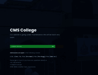 cms.edu.pk screenshot