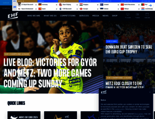 cms.eurohandball.com screenshot