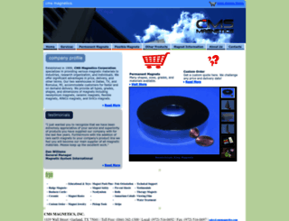 cmsmagnetics.com screenshot