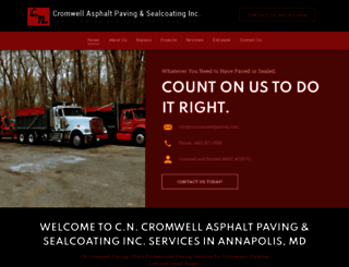 cncromwellpaving.com screenshot
