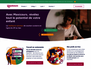 cns.maxicours.com screenshot
