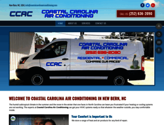 coastalcarolinaairconditioning.com screenshot