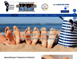 coastalcarolinapodiatry.com screenshot