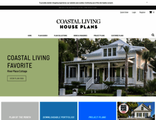 coastallivinghouseplans.com screenshot