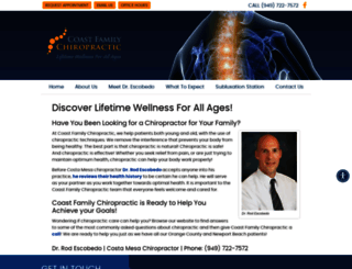 coastfamilychiropractic.com screenshot