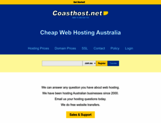 coasthost.net.au screenshot