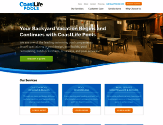 coastlifepools.com screenshot