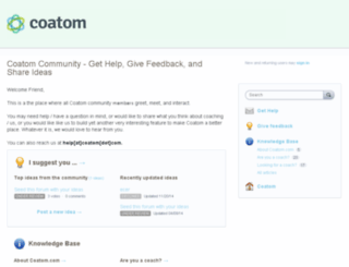 coatom.uservoice.com screenshot
