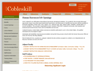 cobleskill.interviewexchange.com screenshot