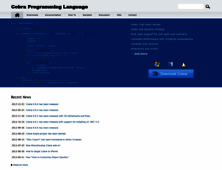 cobra-language.com screenshot