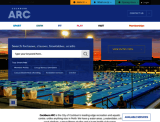 cockburnarc.com.au screenshot