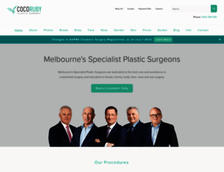 cocorubyplasticsurgery.com.au screenshot