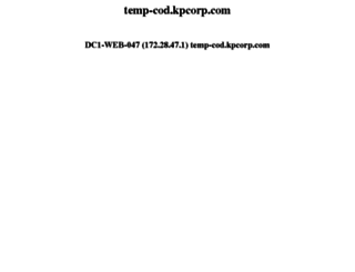 cod.kpcorp.com screenshot